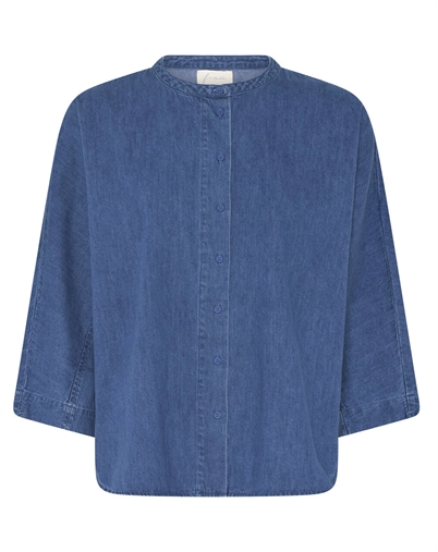 Seoul Kort Denim Skjorte - Frau